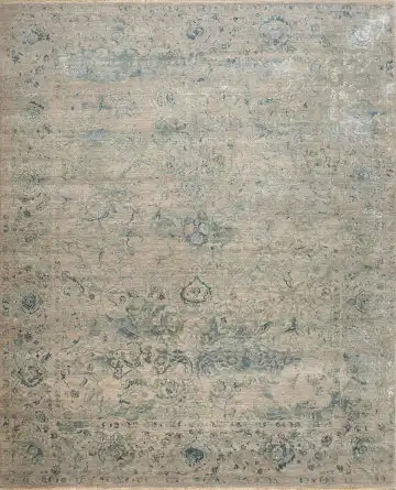 Ковёр Illusion 14765 — кремовый и голубой, восточный орнамент