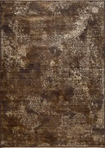 Ковёр Illusion 14772 — коричневый и кремовый, восточный орнамент