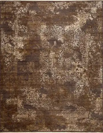 Ковёр Illusion 14777 — коричневый и кремовый, с медальоном