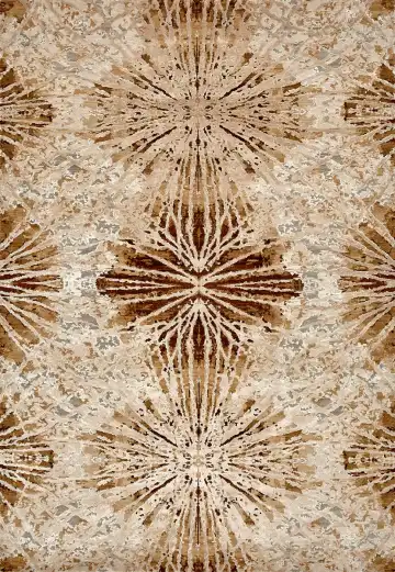 Ковёр Dazzle 14810 — кремовый и коричневый, восточный орнамент