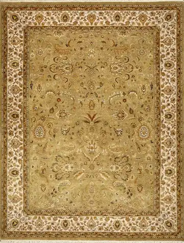 Ковёр Агра 14841 — коричневый и кремовый, с медальоном
