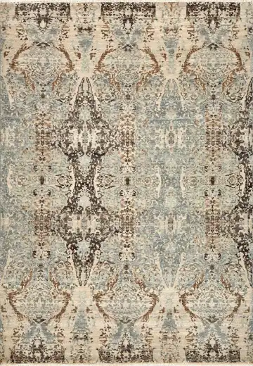 Ковёр Bliss 14887 — кремовый и коричневый, с медальоном