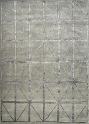 Ковёр Shape 14919 — серый и кремовый, геометрический рисунок