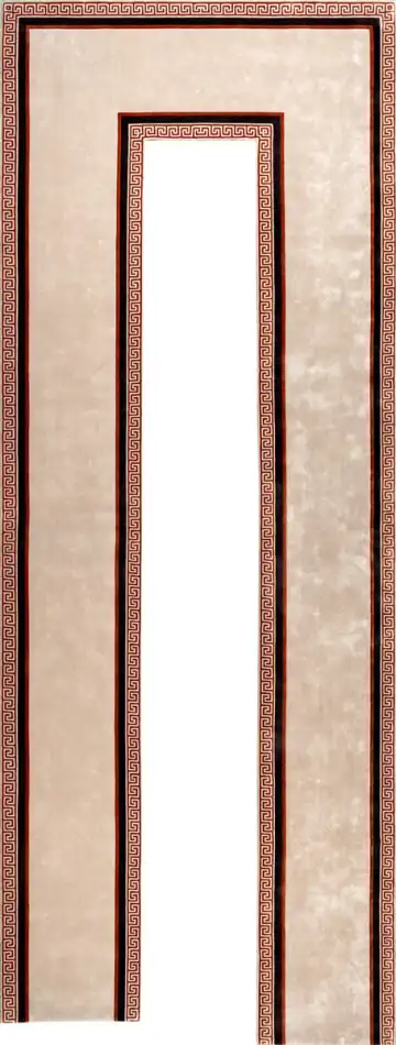 Ковёр Shape 14929 — кремовый и бордовый, в полоску