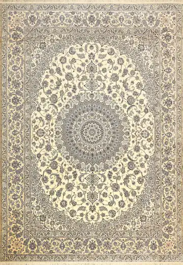 Ковёр Наин 1524 — кремовый и золотистый, с медальоном