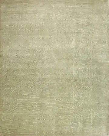 Ковёр Shape 15114 — зелёный и кремовый, абстрактный рисунок