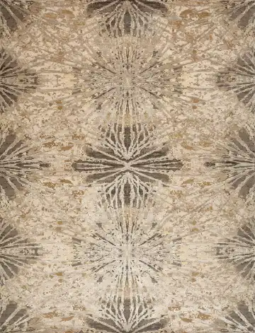 Ковёр Dazzle 15133 — бежевый и коричневый, с медальоном