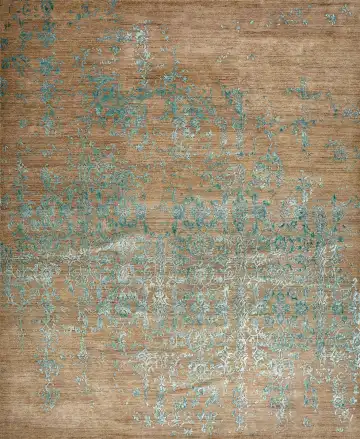 Ковёр Bliss 15156 — коричневый и бирюзовый, винтажный рисунок