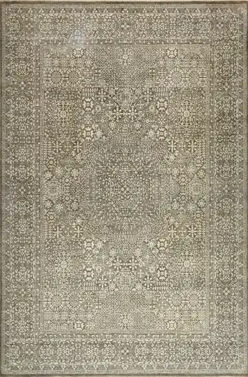 Ковёр Bliss 15202 — кремовый и белый, с медальоном