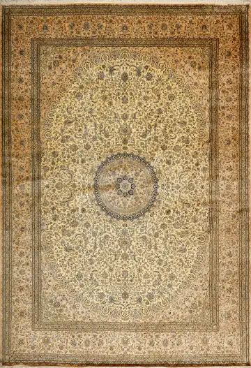 Ковёр Кашмир 15205 — кремовый, с медальоном