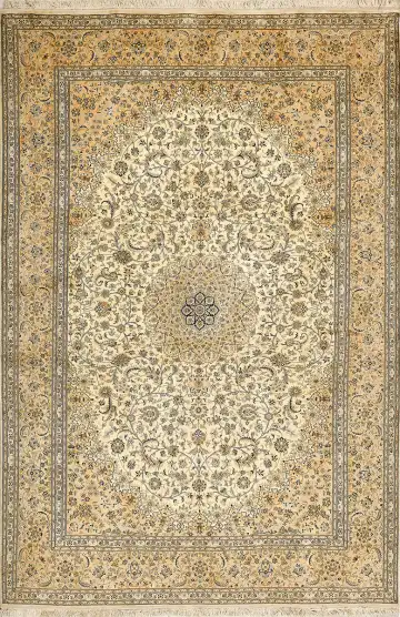 Ковёр Кашмир 15224 — коричневый и кремовый, с медальоном