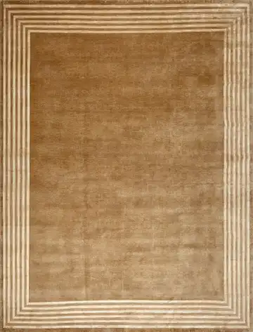 Ковёр Shape 15251 — коричневый и золотистый, геометрический рисунок