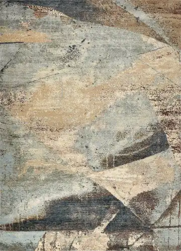 Ковёр Dazzle 15268 — серый и голубой, абстрактный рисунок