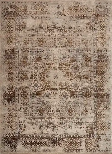 Ковёр Bliss 15271 — бежевый и коричневый, геометрический рисунок