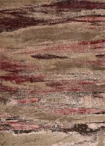 Ковёр Dazzle 15274 — коричневый и бордовый, абстрактный рисунок