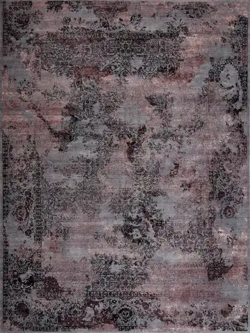 Ковёр Illusion 15289 — фиолетовый и чёрный, восточный орнамент