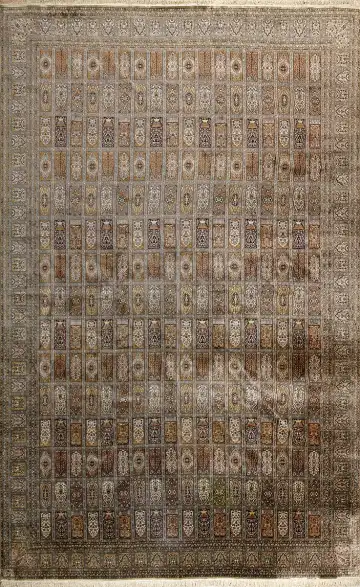 Ковёр Кашмир 15325 — кремовый и коричневый, восточный орнамент