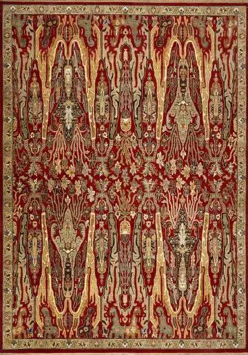 Ковёр Bidjar 15358 — красный и кремовый, восточный орнамент