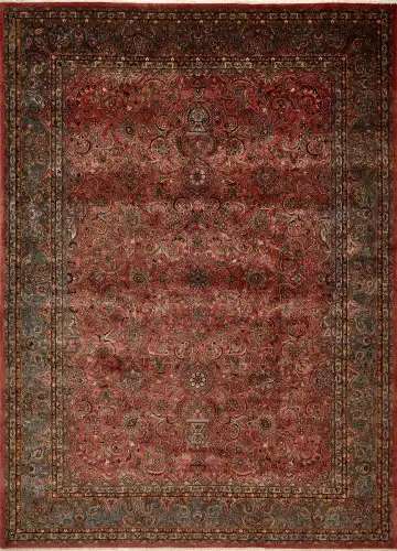 Ковёр Агра 15410 — красный и коричневый, растительный рисунок