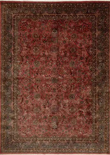 Ковёр Агра 15413 — красный и коричневый, растительный рисунок