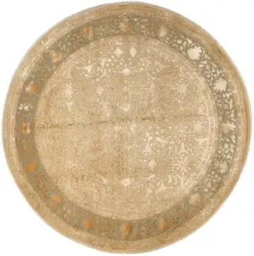Ковёр Агра 15420 — кремовый и коричневый, восточный орнамент