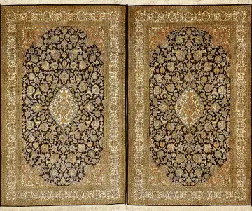 Ковёр Кашмир 15437 — коричневый и чёрный, с медальоном