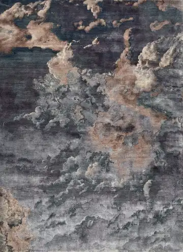 Ковёр Dazzle 15441 — чёрный и белый, абстрактный рисунок