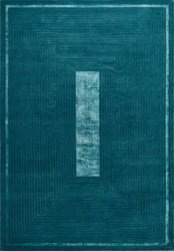 Ковёр Plano by M.Reguero 15534 — бирюзовый и голубой, в полоску