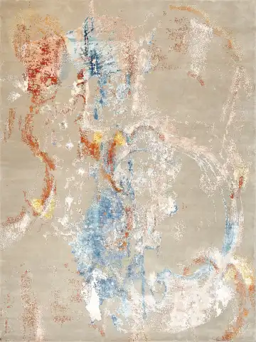 Ковёр Dazzle 15559 — голубой и красный, абстрактный рисунок