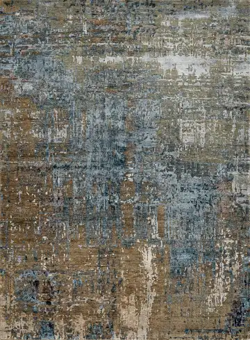 Ковёр Dazzle 15569 — голубой и коричневый, абстрактный рисунок