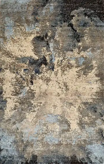 Ковёр Dazzle 15572 — голубой и коричневый, винтажный рисунок