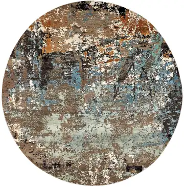 Ковёр Dazzle 15584 — коричневый и голубой, винтажный рисунок