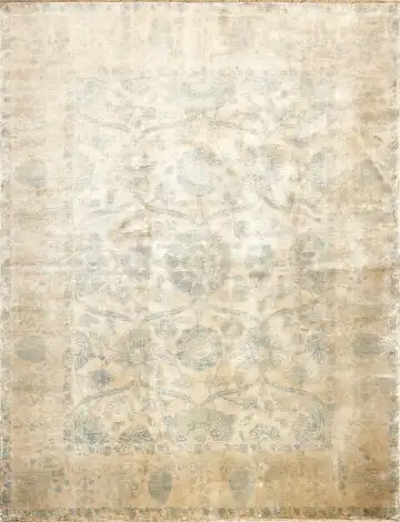 Ковёр Bliss 15588 — белый и голубой, геометрический рисунок