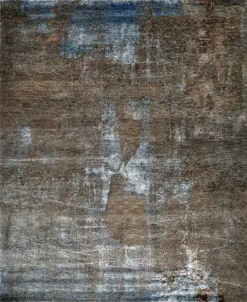 Ковёр Dazzle 15611 — голубой и коричневый, винтажный рисунок