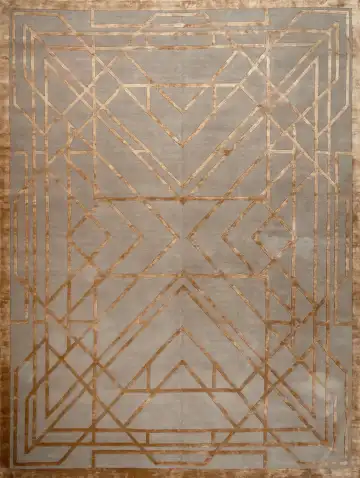Ковёр Shape 15683 — серый и бежевый, геометрический рисунок