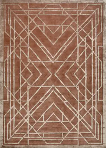 Ковёр Shape 15687 — коричневый и бежевый, геометрический рисунок