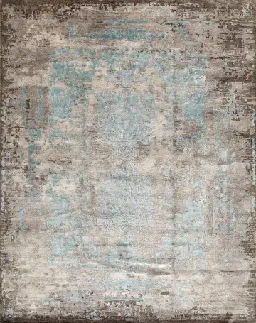 Ковёр Bliss 15730 — коричневый и голубой, винтажный рисунок