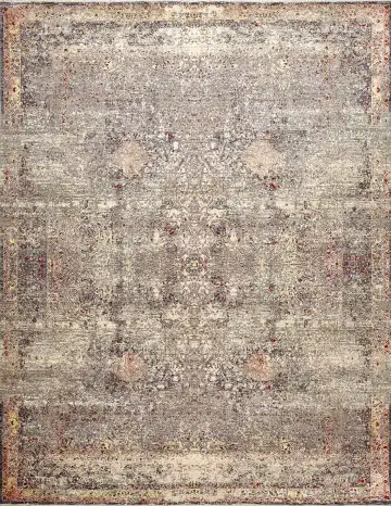 Ковёр Bliss 15734 — коричневый и бежевый, растительный рисунок