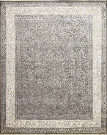 Ковёр Агра 15738 — серый и кремовый, восточный орнамент