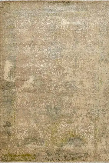 Ковёр Bliss 15755 — бежевый и зелёный, абстрактный рисунок