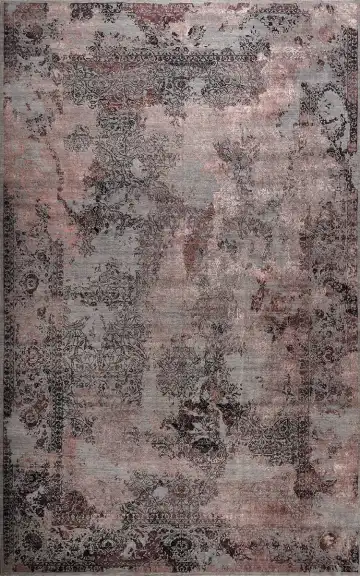 Ковёр Illusion 15774 — фиолетовый и чёрный, восточный орнамент