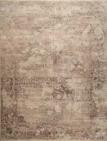 Ковёр Illusion 15775 — кремовый и коричневый, восточный орнамент