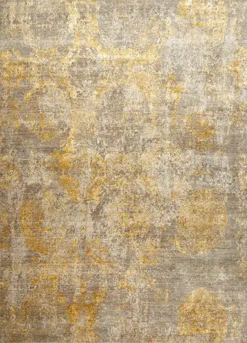 Ковёр Dazzle 15790 — серый и золотистый, абстрактный рисунок