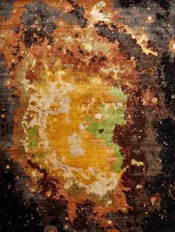 Ковёр Dazzle 15791 — коричневый и оранжевый, абстрактный рисунок