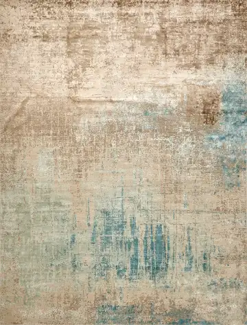 Ковёр Dazzle 15823 — коричневый и голубой, абстрактный рисунок