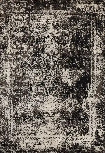 Ковёр Dazzle 15857 — чёрный и кремовый, винтажный рисунок