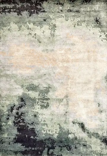 Ковёр Dazzle 15859 — кремовый и зелёный, абстрактный рисунок