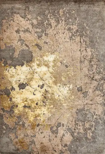 Ковёр Dazzle 15861 — серый и золотистый, абстрактный рисунок