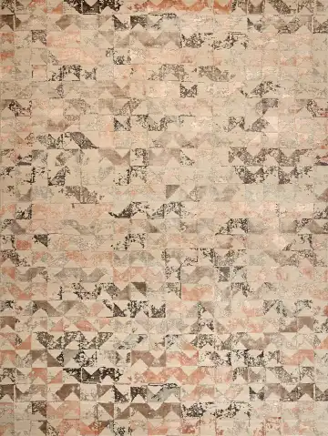 Ковёр Dazzle 15882 — кремовый и коричневый, геометрический рисунок