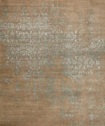 Ковёр Bliss 15885 — коричневый и голубой, винтажный рисунок